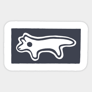 A small fox, minimalist and naive art style Sticker